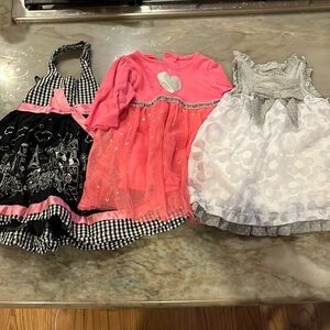 Bon Bebe Kids Dresses Set - Black, Pink, Gray